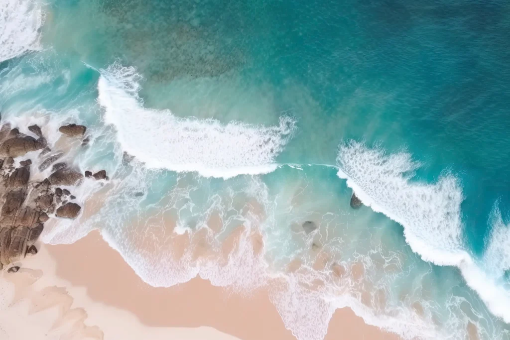 Seashore with waves, , used as the header image for the clinical supervision page for Michael Conti